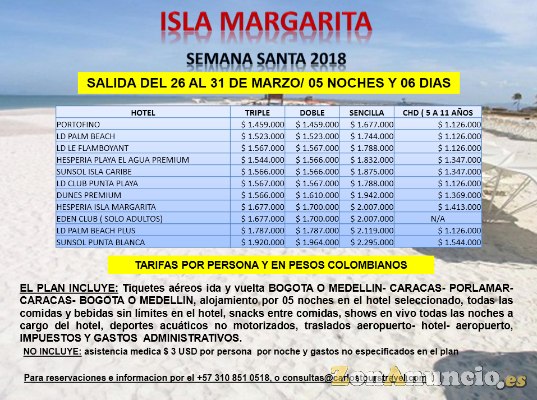 Isla de margarita paquetes | Precios increíbles